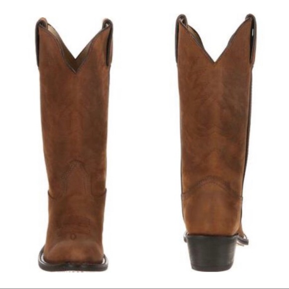 Durango Rustic Brown Leather Western Cowboy Boots - Picture 8 of 12